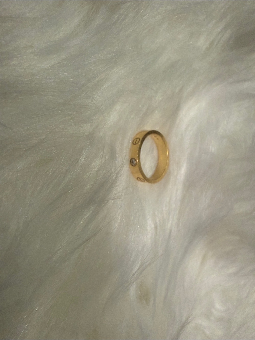Ladies Cartier Gold Love Ring with Diamond - Picture 4 of 10